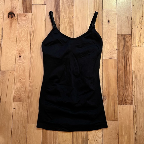 Black Nursing Spaghetti Strap Top - Picture 1 of 4